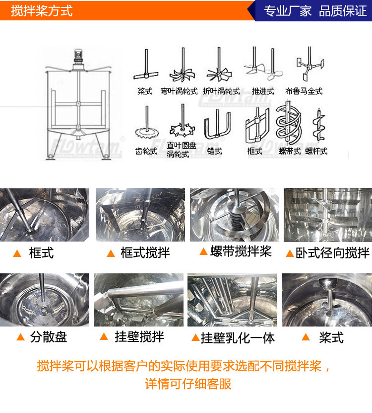 不锈钢电加热挂壁搅拌罐