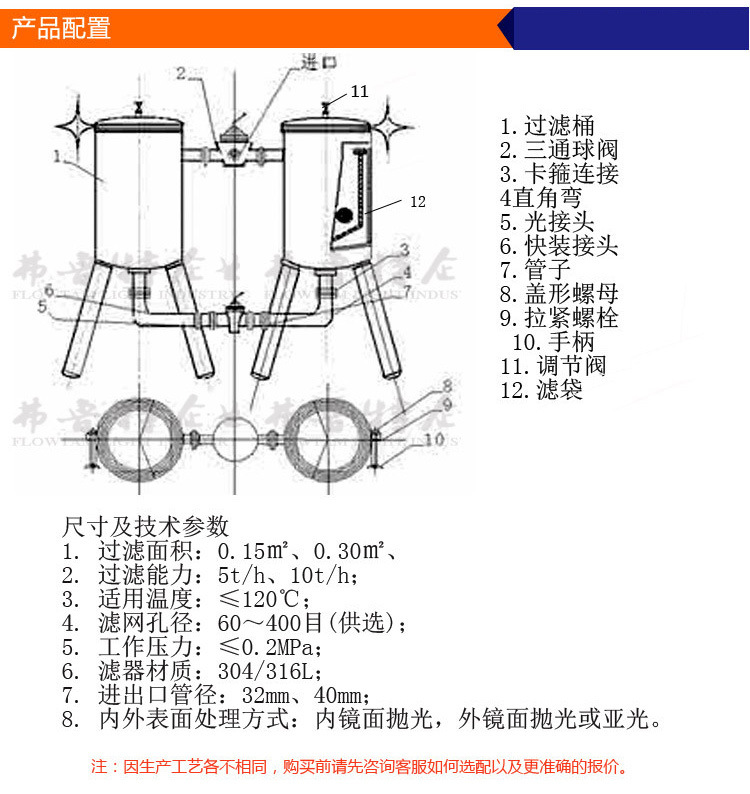 不锈钢双联过滤器