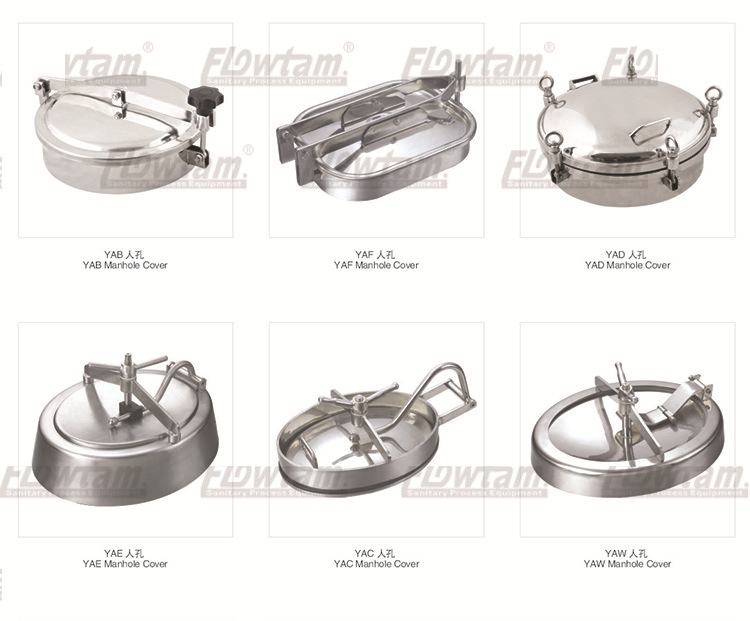 卫生级不锈钢YAB人孔盖